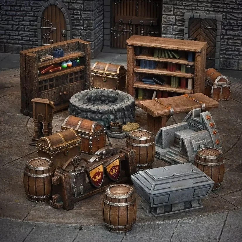 Mantic Games: Dungeon Essentials Terrain Crate (32 Pieces) DnD Pathfinder