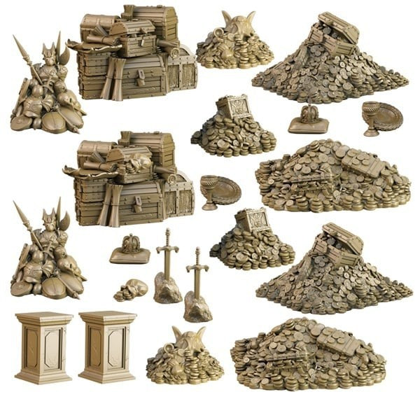 Mantic Games: Dungeon Treasures Terrain Crate (22 Pieces) DnD Pathfinder