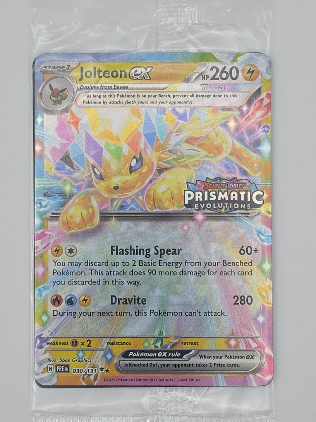 Jolteon ex 030/131 Prismatic Evolutions Holo Stamped Promo Sealed