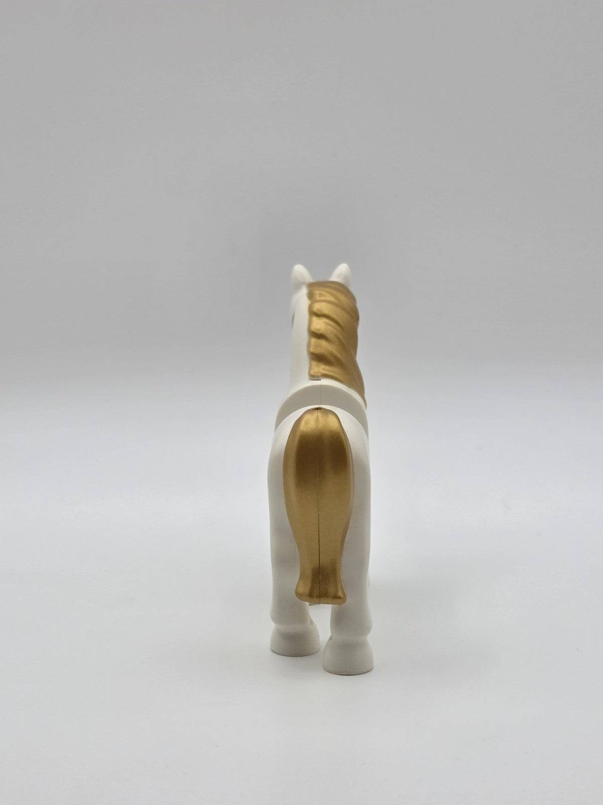 LEGO Disney White Horse Med Blue Eyes Gold Mane Tail Cinderella (93083c01pb15)