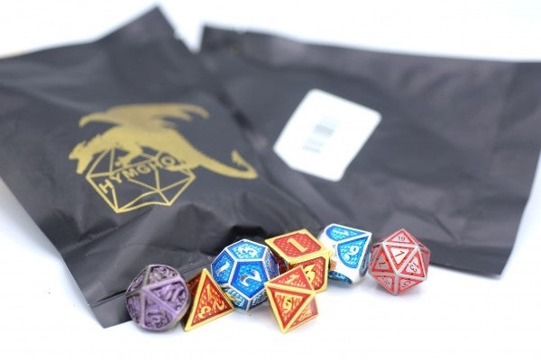 Mystery Pack Full set Non-matching D&D RPG Solid Metal Dice