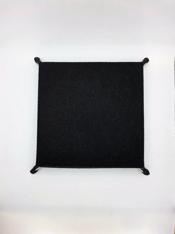 Purple Dice Tray Square Folding Felt Dice Tray and Holder