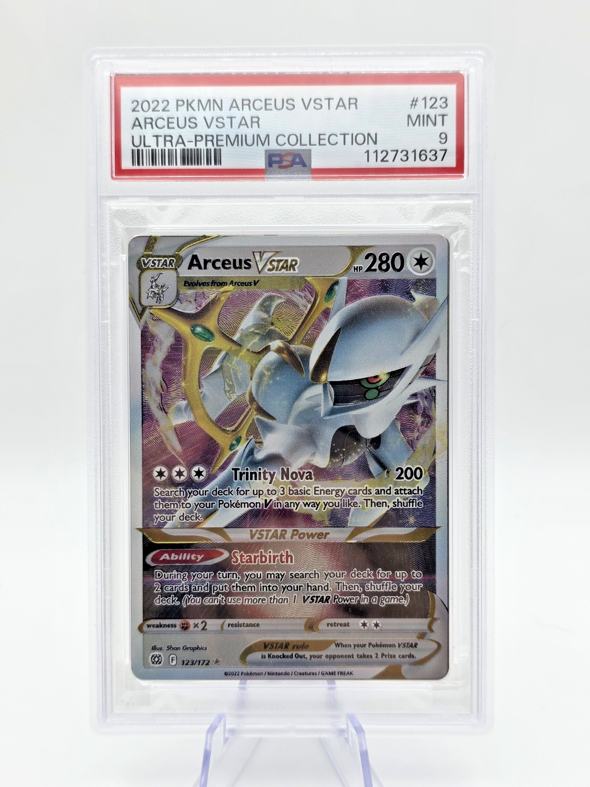 PSA 9 Sequential Arceus V/Arceus VSTAR (Metal Cards) Arceus UPC Promo Cards
