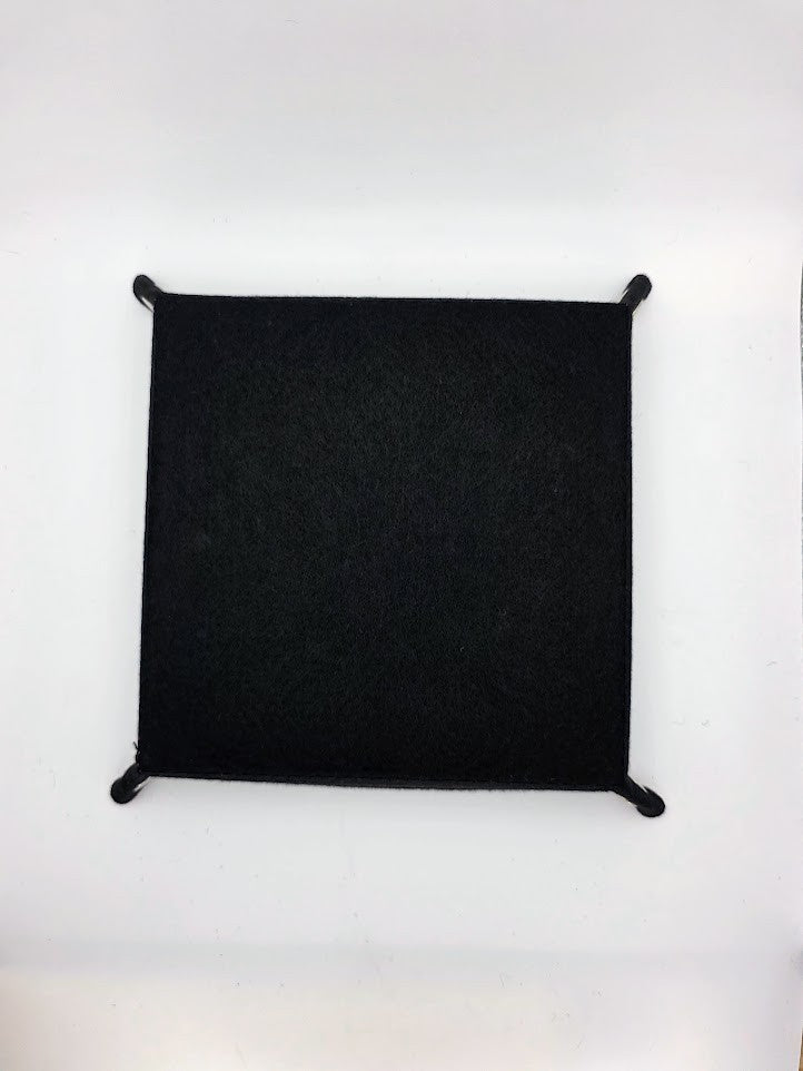 Pink Dice Tray Square Folding Felt Dice Tray and Holder