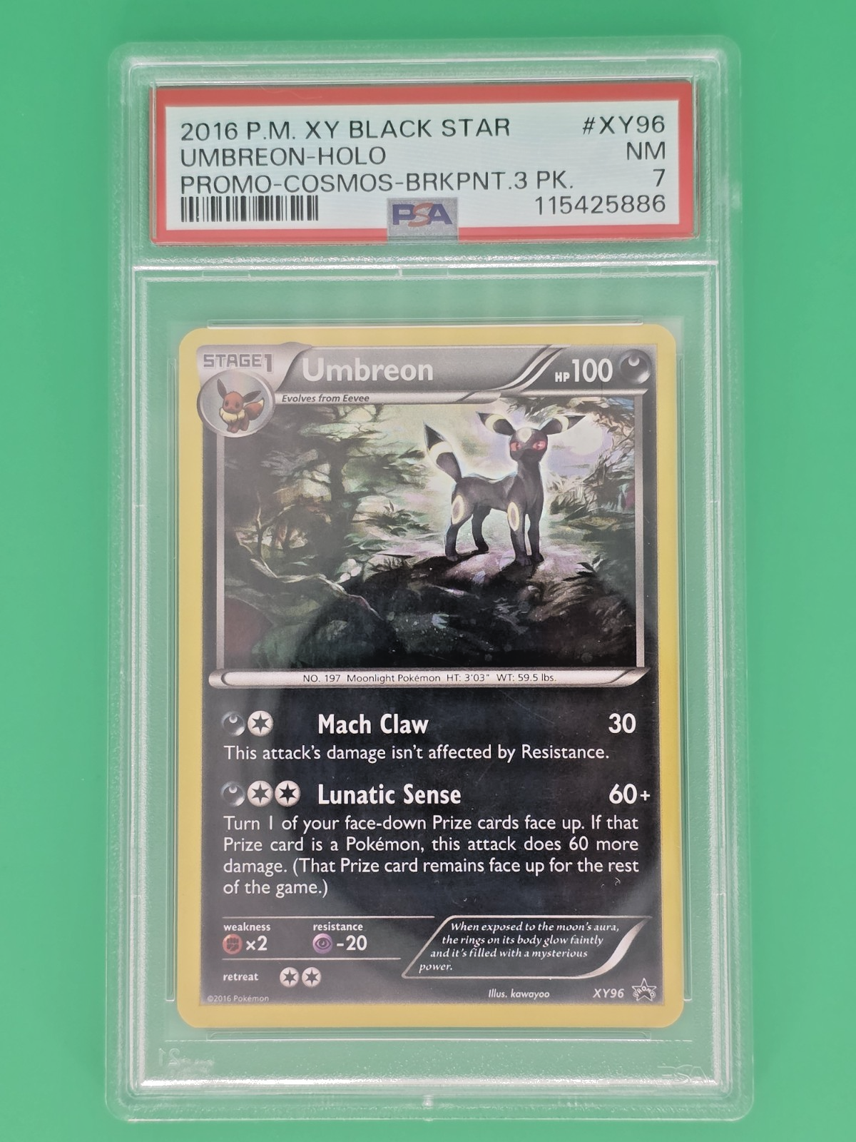 PSA 7 Umbreon XY96 Holo