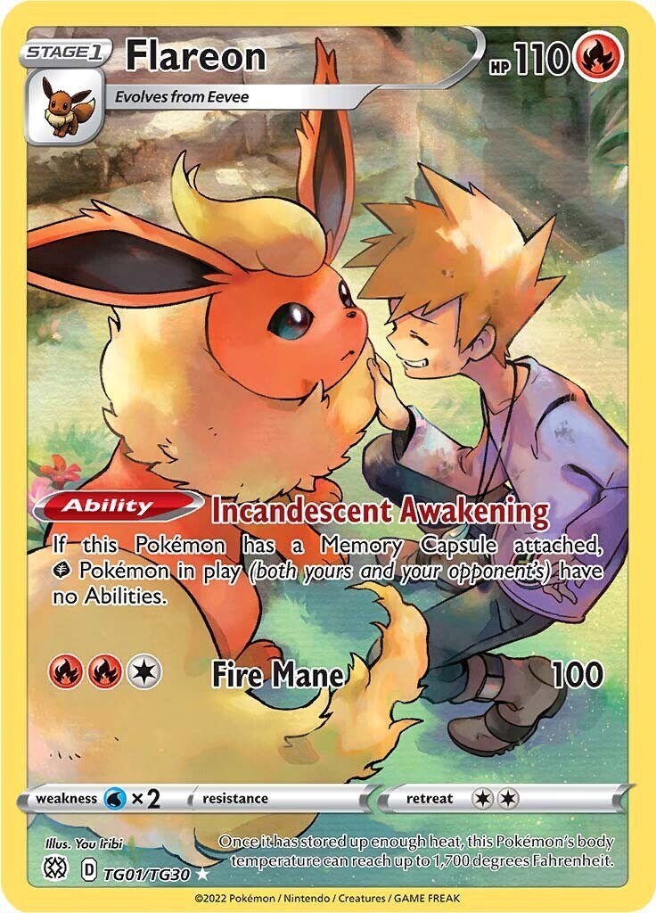 Flareon TG01/TG30 Swsh09: Brilliant Stars Trainer Gallery Holo