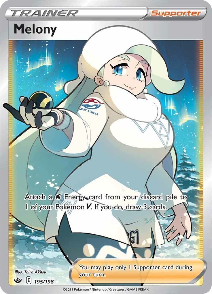 PSA 9 Melony (Full Art) 195/198 Swsh06: Sword & Shield Chilling Reign Holo MINT