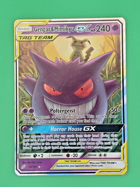 LP- Gengar & Mimikyu GX 53/181 Sm-Team Up Holo