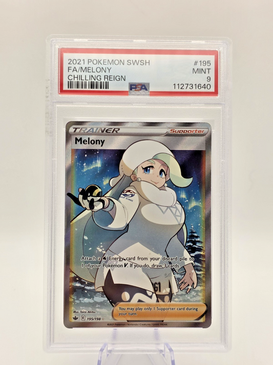 PSA 9 Melony (Full Art) 195/198 Swsh06: Sword & Shield Chilling Reign Holo MINT