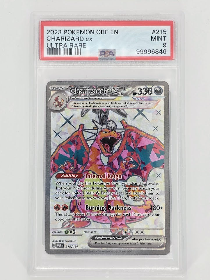 PSA 9 Charizard ex 215/197 SV03: Obsidian Flames Holo