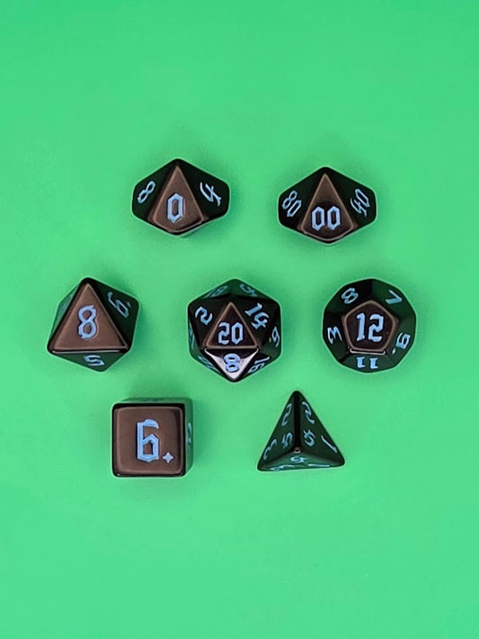 7PCS DND Dice Set "Blue Knight" Polyhedral Dice With Drawstring Bag for D&D