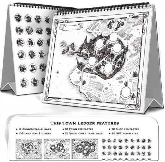 Worlds at a Glance: Notebook with Customizable Maps & Stickers D&D 5E