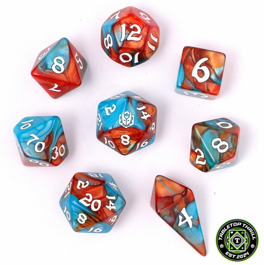 Wyrmforged Rollers 8PCS DND Dice Set "Bard's Cloak" for D&D
