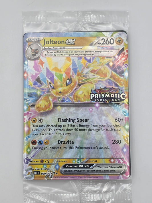 Jolteon ex 030/131 Prismatic Evolutions Holo Stamped Promo Sealed