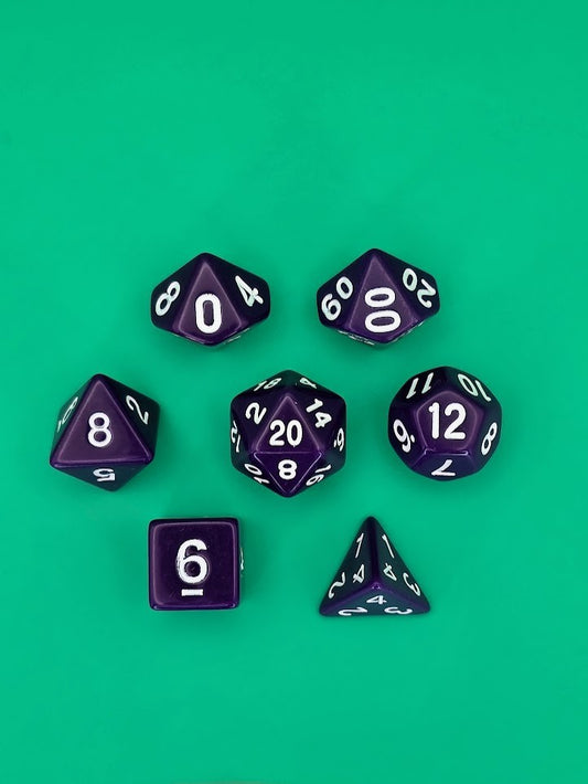 7PCS DND Dice Set "Purple Dice" Polyhedral Dice With Drawstring Bag for D&D