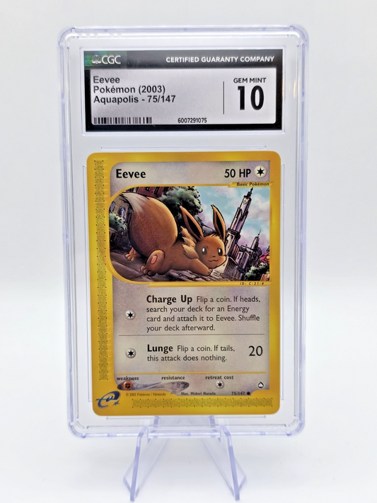 CGC 10 Eevee 075/147 Aquapolis Regular GEM MINT