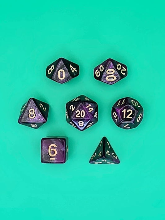 7PCS DND Dice Set "Magic Storm" Polyhedral Dice With Drawstring Bag for D&D