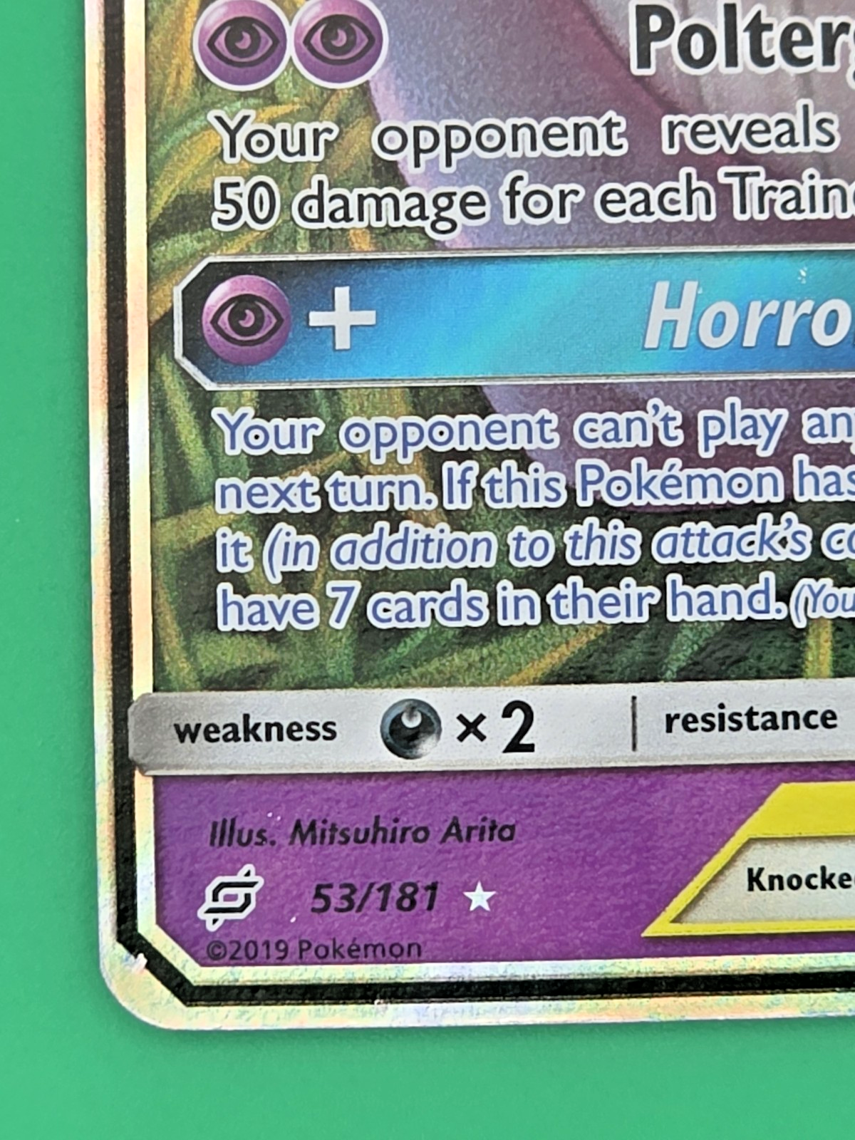 LP- Gengar & Mimikyu GX 53/181 Sm-Team Up Holo