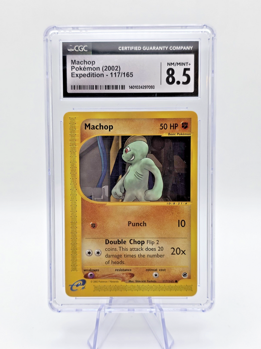 CGC 8.5 Machop 117/165 Expedition Base Set Regular NM/MINT+