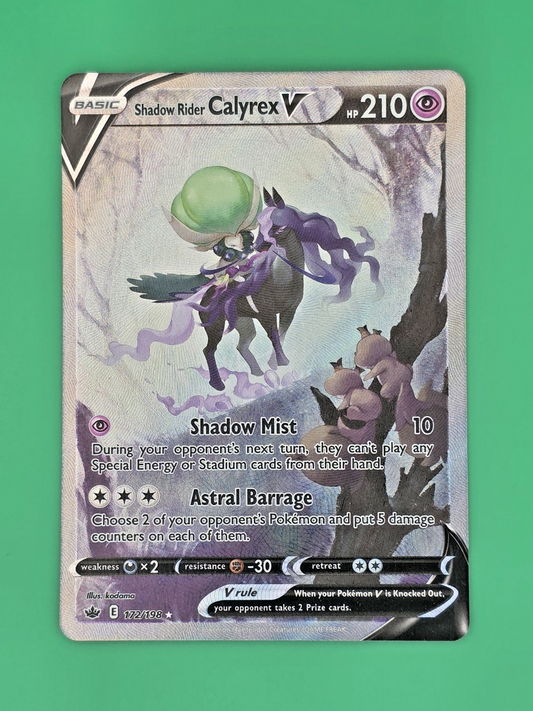 NM+ Shadow Rider Calyrex V (Alternate Full Art) 172/198 Swsh06: Sword & Shield