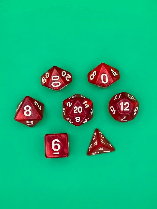 7PCS DND Dice Set "Liquid Fire" Polyhedral Dice With Drawstring Bag for D&D