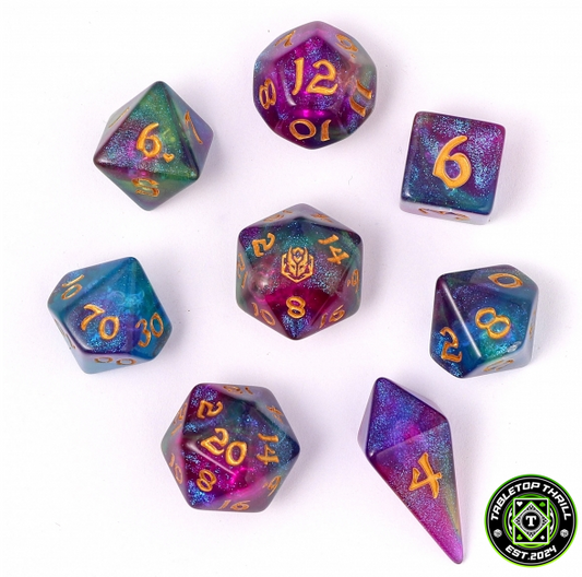 Wyrmforged Rollers 8PCS DND Dice Set "Siren's Melody" for D&D