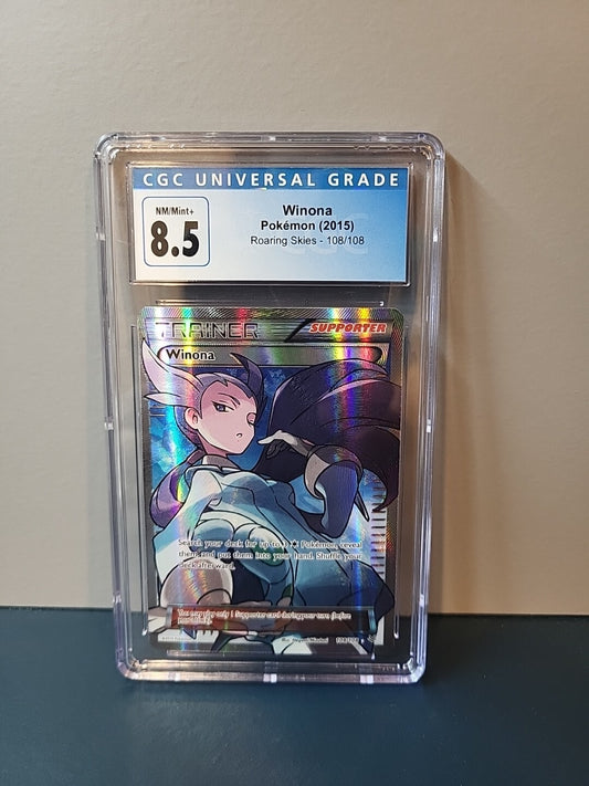 CGC 8.5 Winona (108 Full Art) 108/108 Roaring Skies Holo Near Mint / Mint Plus