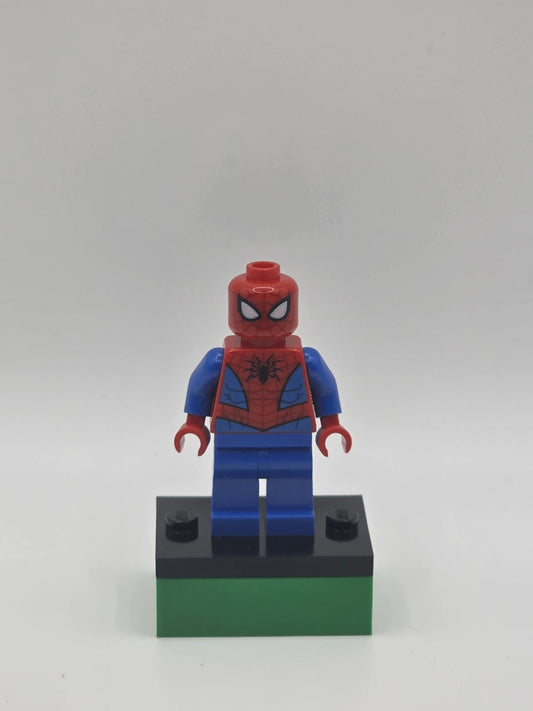 LEGO Minifigure Spider-Man Dark Red Web Pattern, Blue Legs SH0546 Marvel Comics