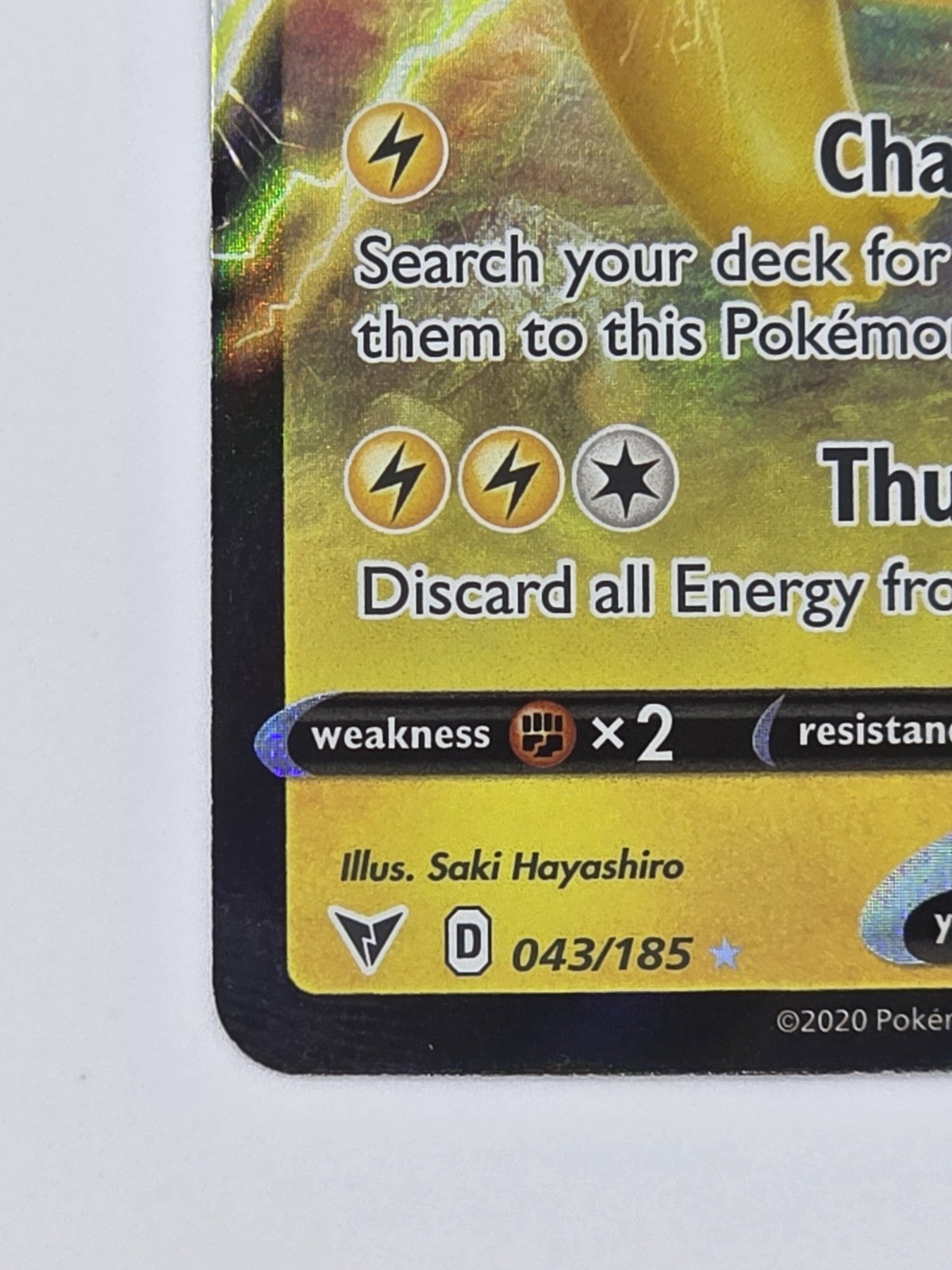 Pikachu V 043/185 Swsh04: Vivid Voltage Holo NM