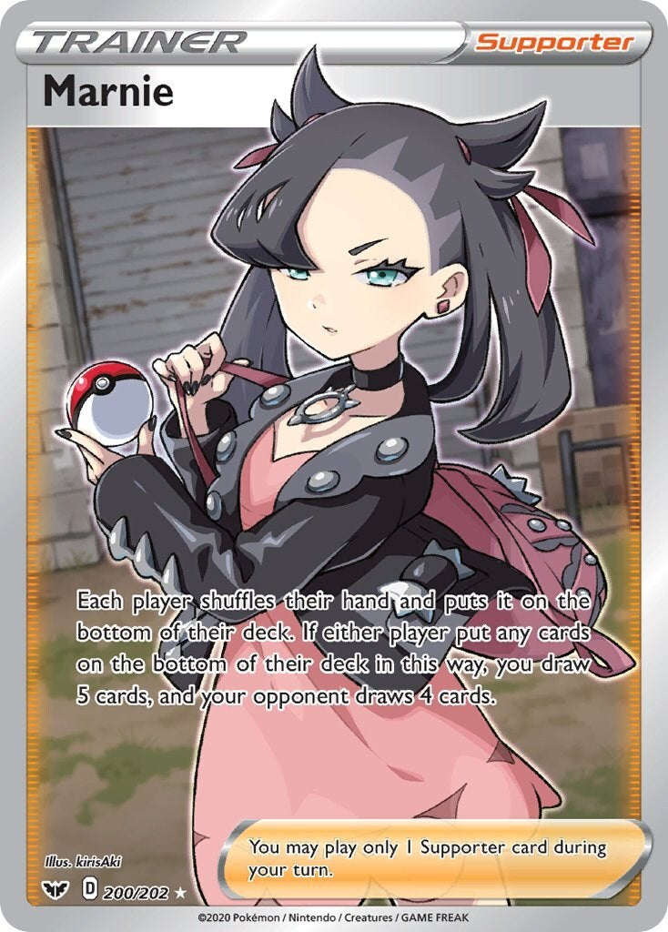 Marnie (Full Art) 200/202 Swsh01: Sword & Shield Holo