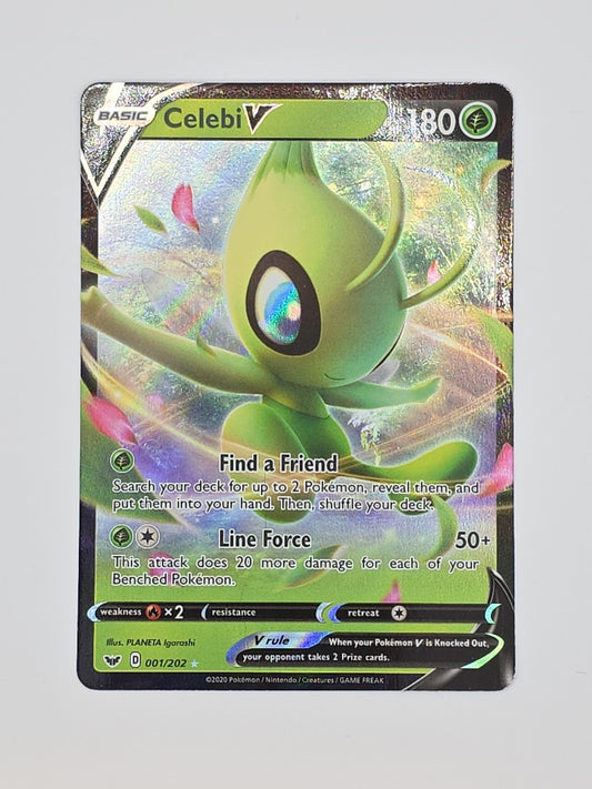 Celebi V 001/202 Swsh01: Sword & Shield Holo NM